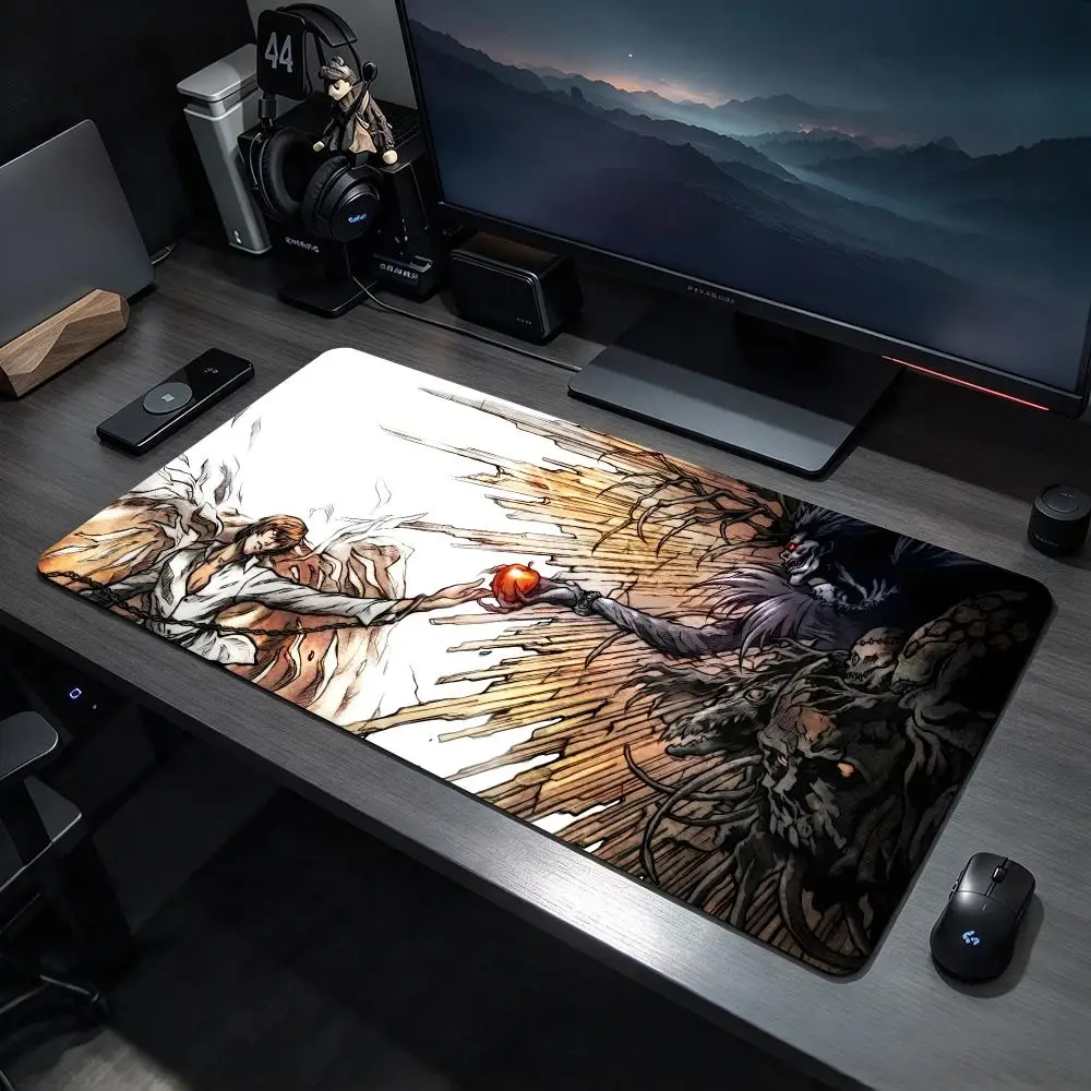 Mysterious Anime D-Death Note Mouse Pads Large Gaming Mousepad Desk Mat Non Slip Bottom Featuring Stitched Edges