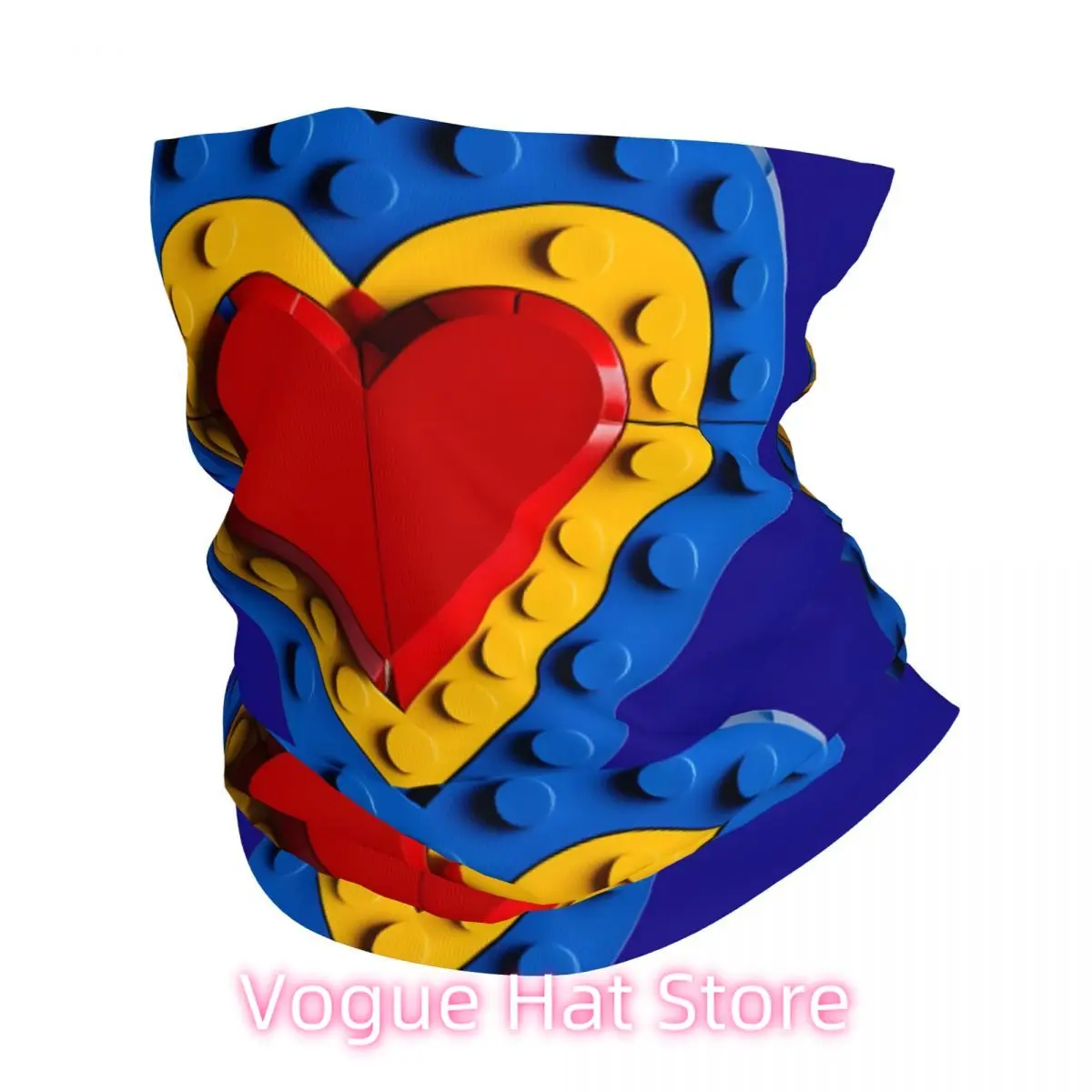 

Love Heart Construction Game Bath Mat Bandana Neck Cover Printed Wrap Scarf Multi-use Cycling Riding for Men Unisex Thin