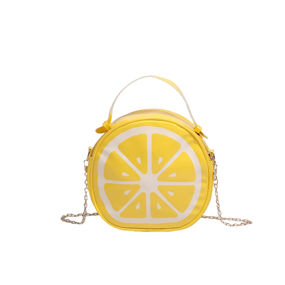Women's Fruit Bag Lemon Bag Small Clear Chain Shoulder Crossbody Bag