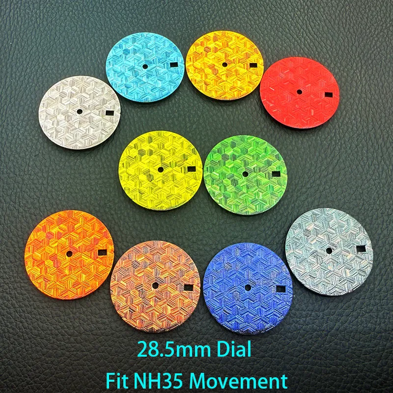 Customized New 28.5mm dial 3D chaotic design, suitable NH35 Dial for NH35/NH36/7S26 movement modification watch accessories