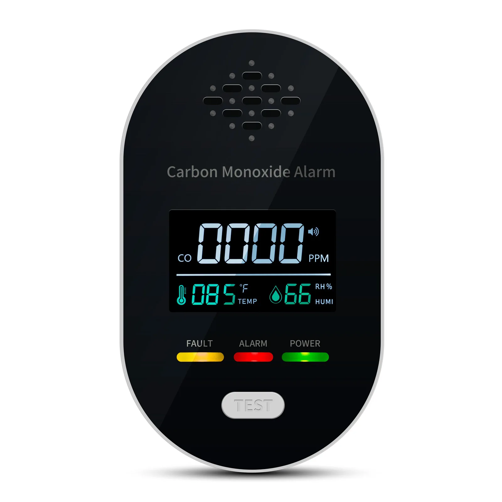 

Three-in-one direct plug-in carbon monoxide temperature and humidity alarm LCD color large screen display indoor