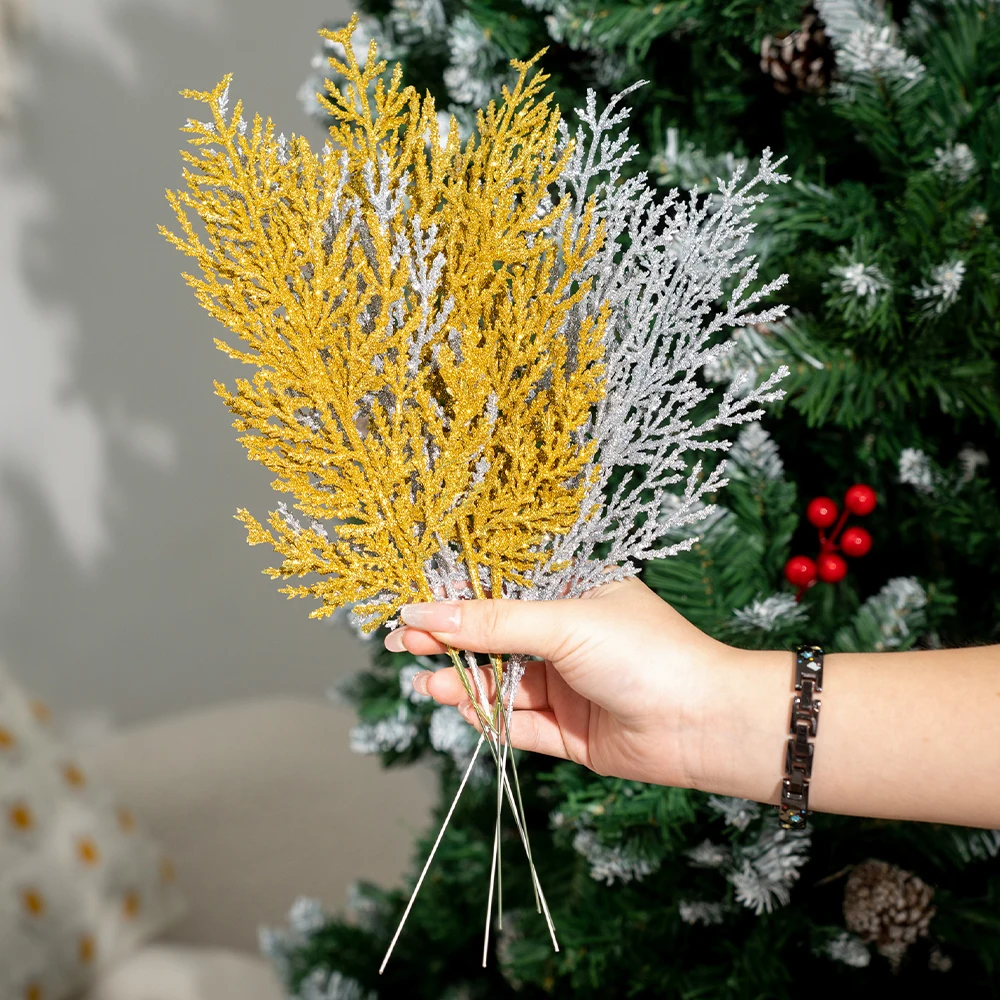 5/10 قطعة فرع اصطناعي زينة عيد الميلاد شجرة عيد الميلاد الحلي للمنزل ديكور لوازم الحفلات نافيداد إكسسوار السنة الجديدة
