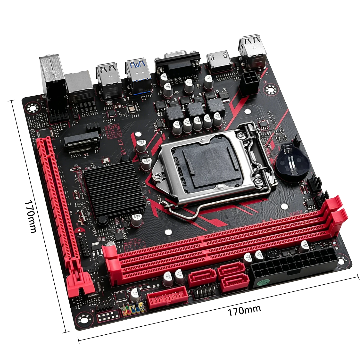 MACHINIST B75 Motherboard Support LGA1155 Intel Core 2/3 Gen CPU DDR3 RAM NVME M.2 TPM2.0 Interface USB3.0 SATA3.0 Mini ITX view 3