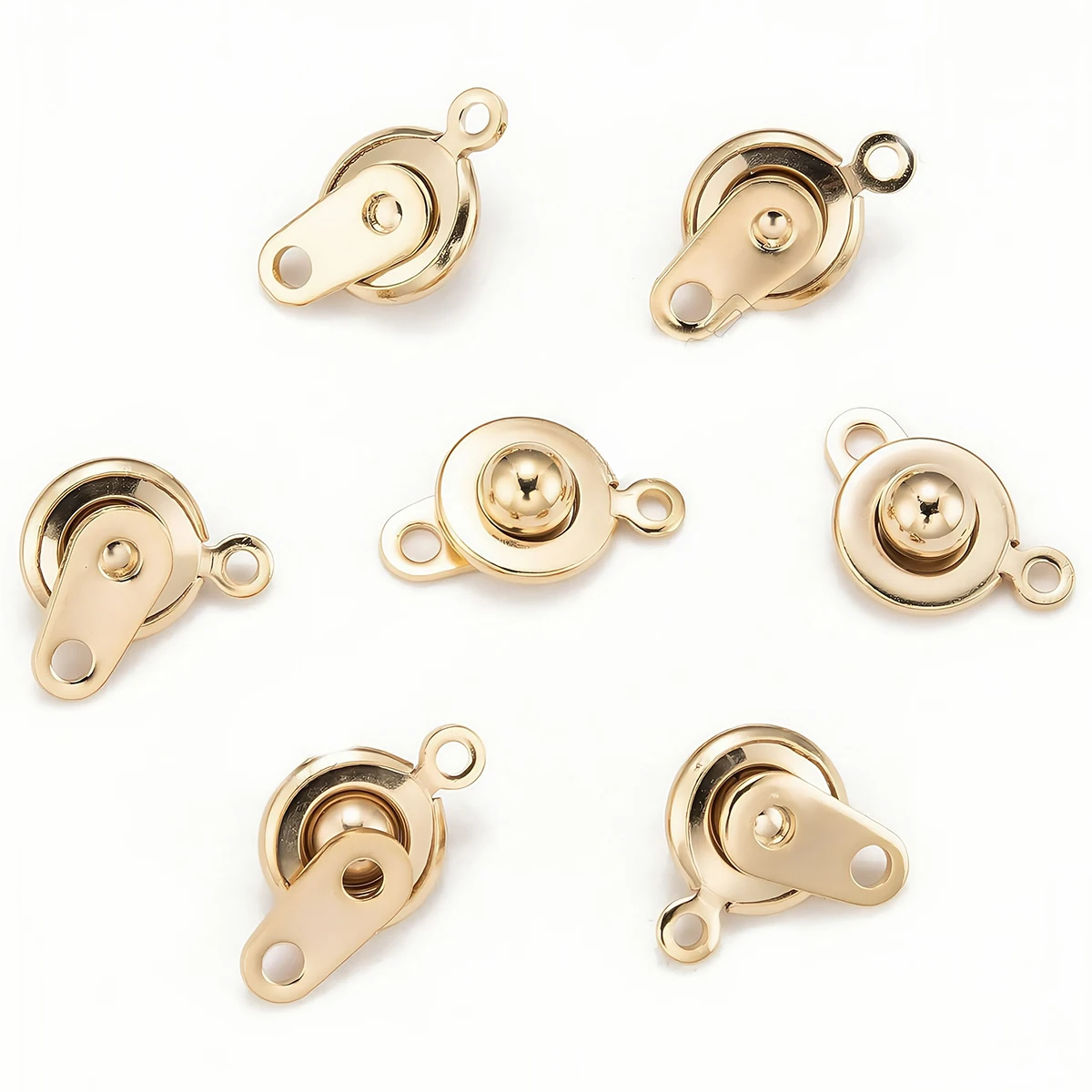 3/10 Stück Edelstahl-Druckknopfverschlüsse, drehbarer Kugelgelenkverschluss für DIY-Halsketten-, Armband- und Schmuckherstellung – Detail 5