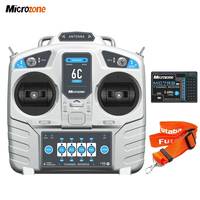 MicroZone MC6C 6C-Mini V2 2.4G 6CH Controller Transmitter MC7RB Receiver Radio System For RC Fixed wing/ Car/ Boat Airplane Toy