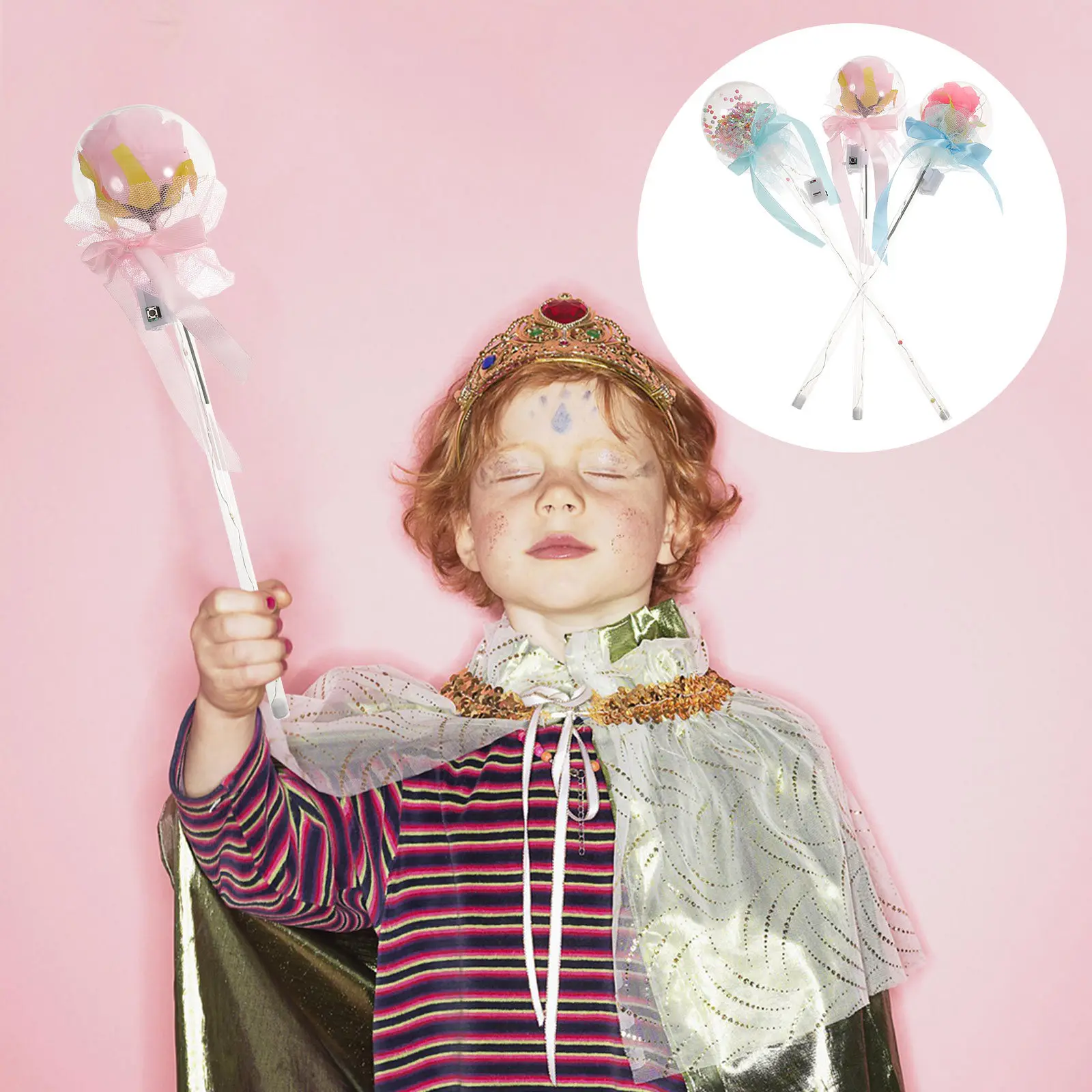 

3Pcs Sticks Luminous Flashing Fairy Wand for Concert Party Festival Fluorescent Light Ball Sticks Glowing Stick