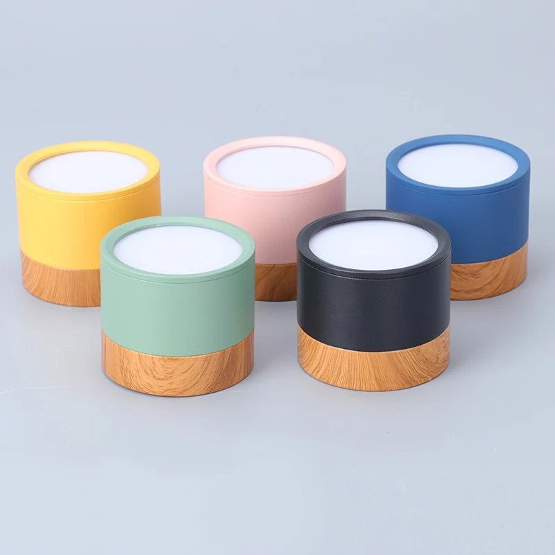 

Светодиодный потолочный светильник с регулируемой яркостью 7 Вт 9W12W15W Nordic Wood Современный потолочный светильник для поверхностного монтажа Прожектор для украшения интерьера Лампа