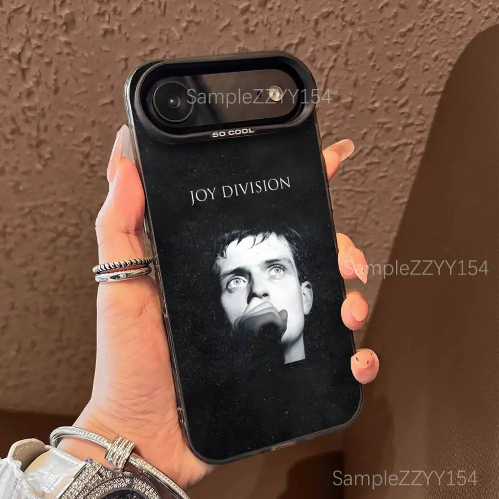 J-Joy Division Band Phone Case For iPhone 17,16,15,14,13,12,X,8,Pro,Max,Plus,E,SE4,Air,Mini Black IMD Matte