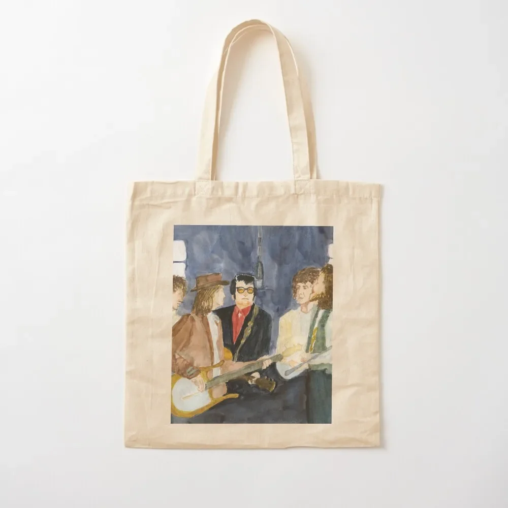 The Travelling Wilburys recording session Tote Bag shopper bag woman Big bag Cloth