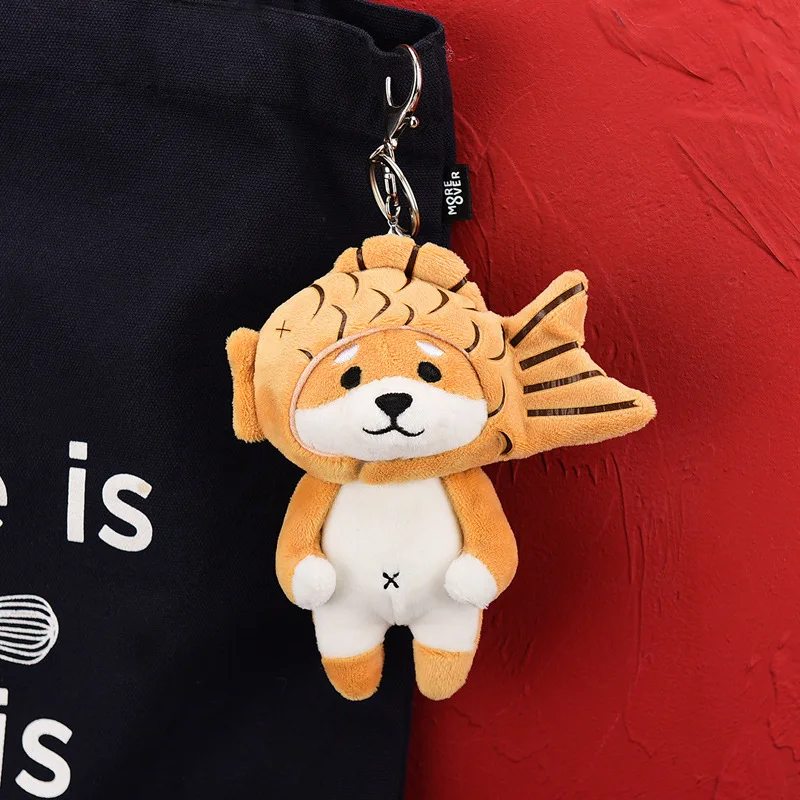 Cute Puppy Keychains Funny Taiyaki Penguin Doll Keychains Creative Backpack Bag Pendant Cartoon Tempura Penguin Plush Keyring