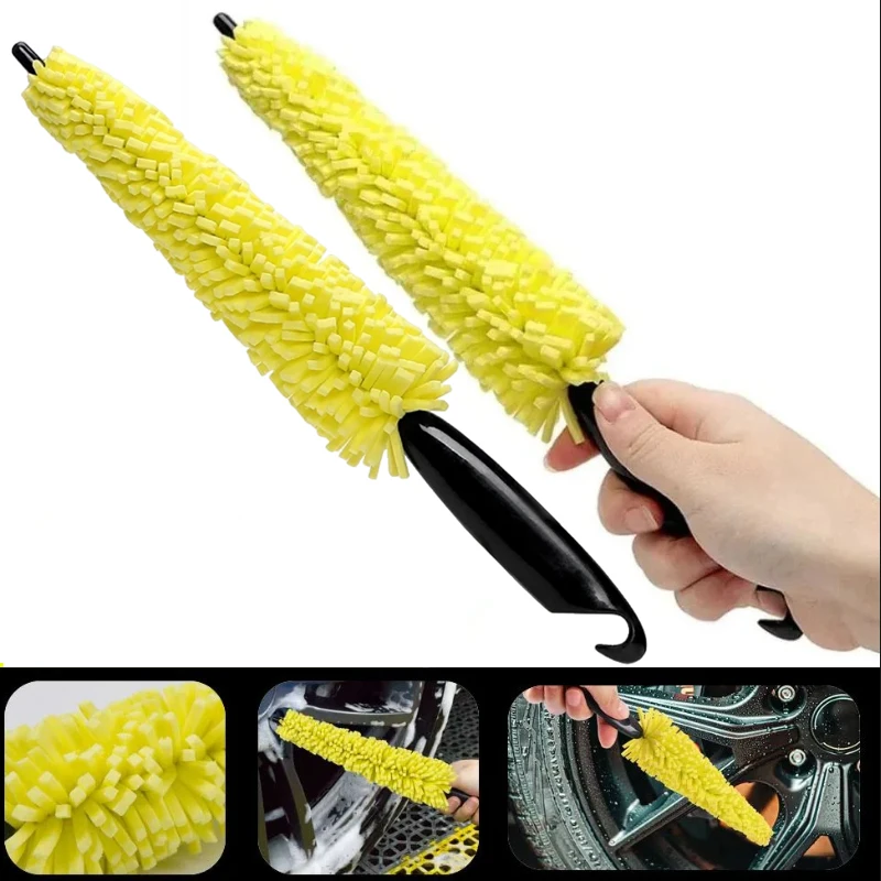 

Car Wheel Brush Cleaner Tire Rim Cleaning Tool Auto Scrub Washing Vehicle Washer Dust Cleaner Sponge Car Washer for Automobile