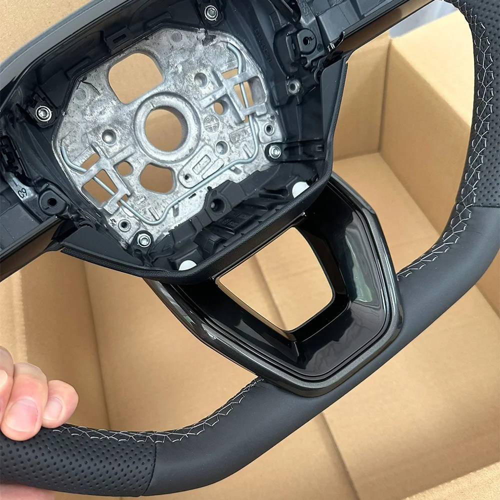 Premium Half‑Perforated Leather D‑Shape Steering Wheel For Audi A5 B10 A6 C9 Sport Car Steering Wheel Replacement