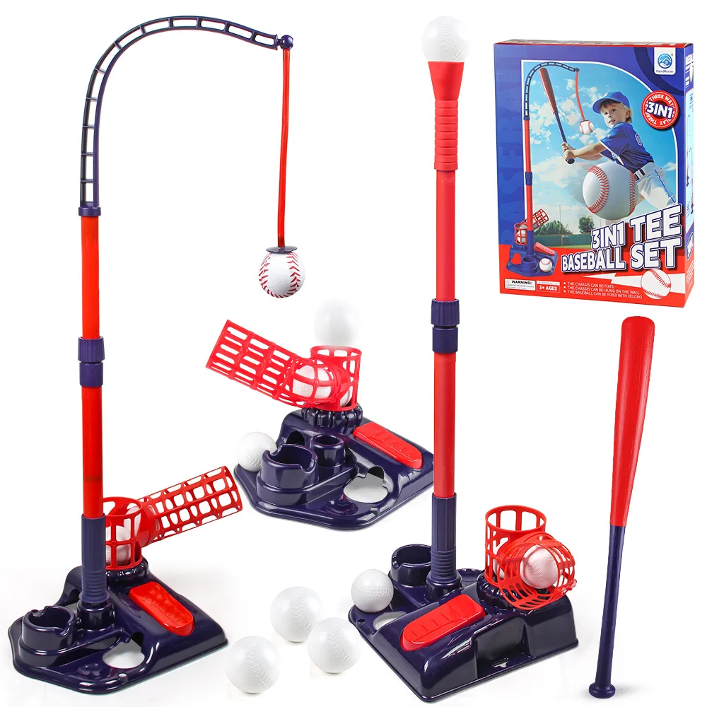 3 in 1 TEE Baseball Set sport outdoor toys Baseball training machine parent-child interaction toys birthday present for kids