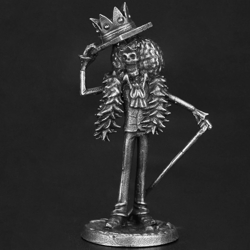 Cupronickel Metal One Piece Monkey D Luffy Model żołnierza Zabawki Figurki akcji Pulpit Statyczna ozdoba Akcesoria Gra Piece