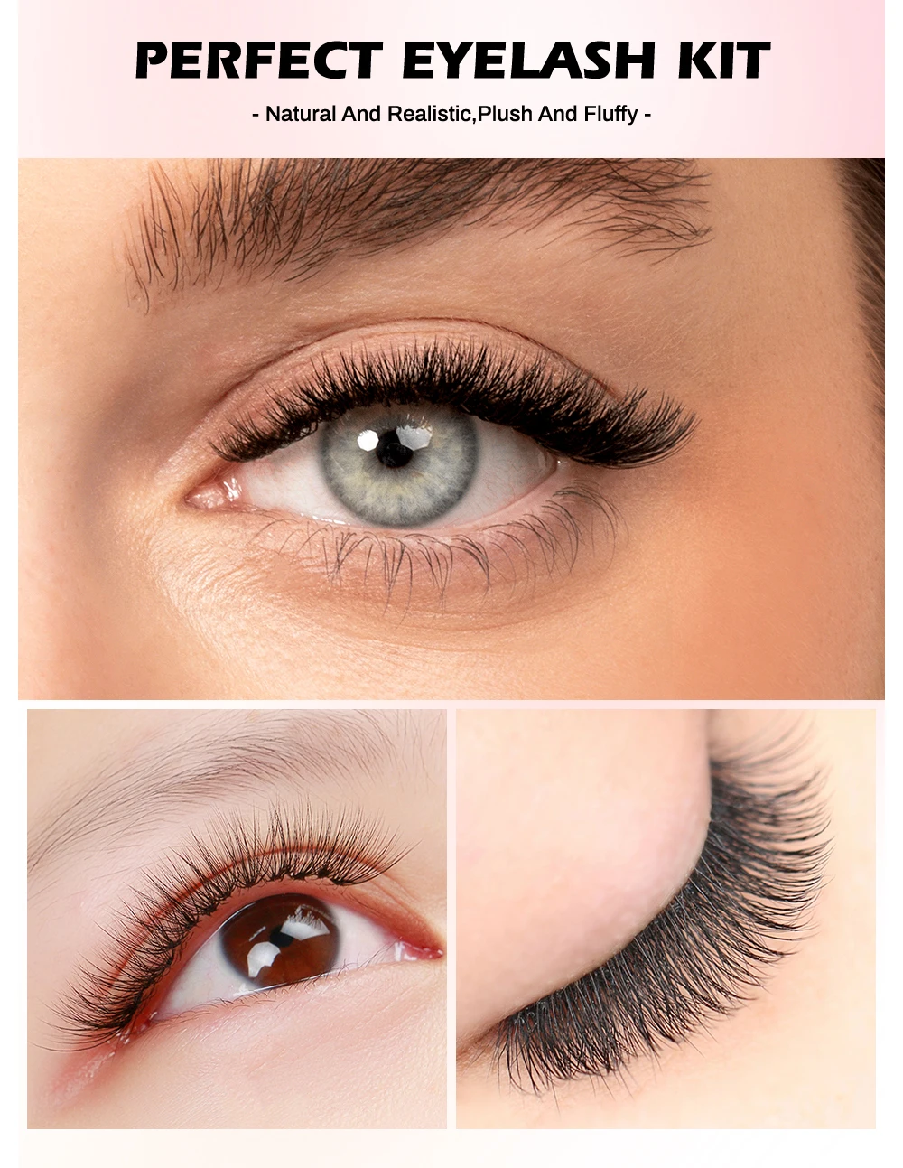 NATUHANA 10D 20D 30D 40D Cluster Wimpern DIY Nerz Einzelne Wimpern Vorgefertigte Volumen Fan Faux Cils für Make-up-Tools – Detail 6