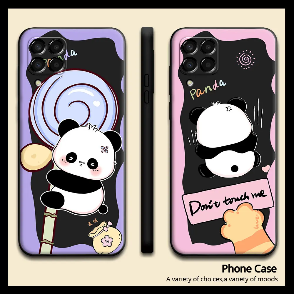 For Samsung Galaxy Jump2 Buddy 2 Case Cartoon Panda Soft Silicone Couple Back Cover For Samsung Quantun3 Case Shockproof Funda