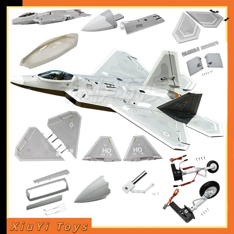Freewing 80mm F-22 Raptor Replacement Parts Fuselage Wing Landing Gear Strut Edf Unit Servos Epo Foam