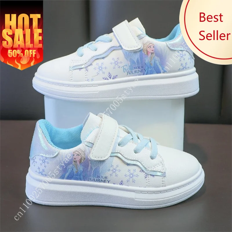 

Frozen Elsa Shoes Disney Cartoon Sneakers Casual Sport Shoe Anti Slip Soft Party Holiday Decorations Gift Footwear