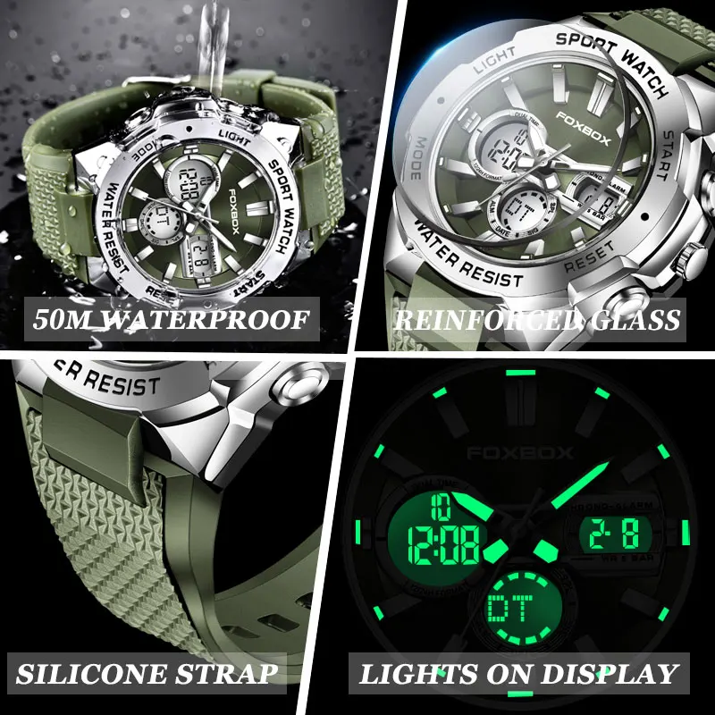 Lige Top Luxe Merk Heren Horloges Militaire Sport Chronograaf Mode Quartz Polshorloge Waterdichte Klok Logio Masculino 2023