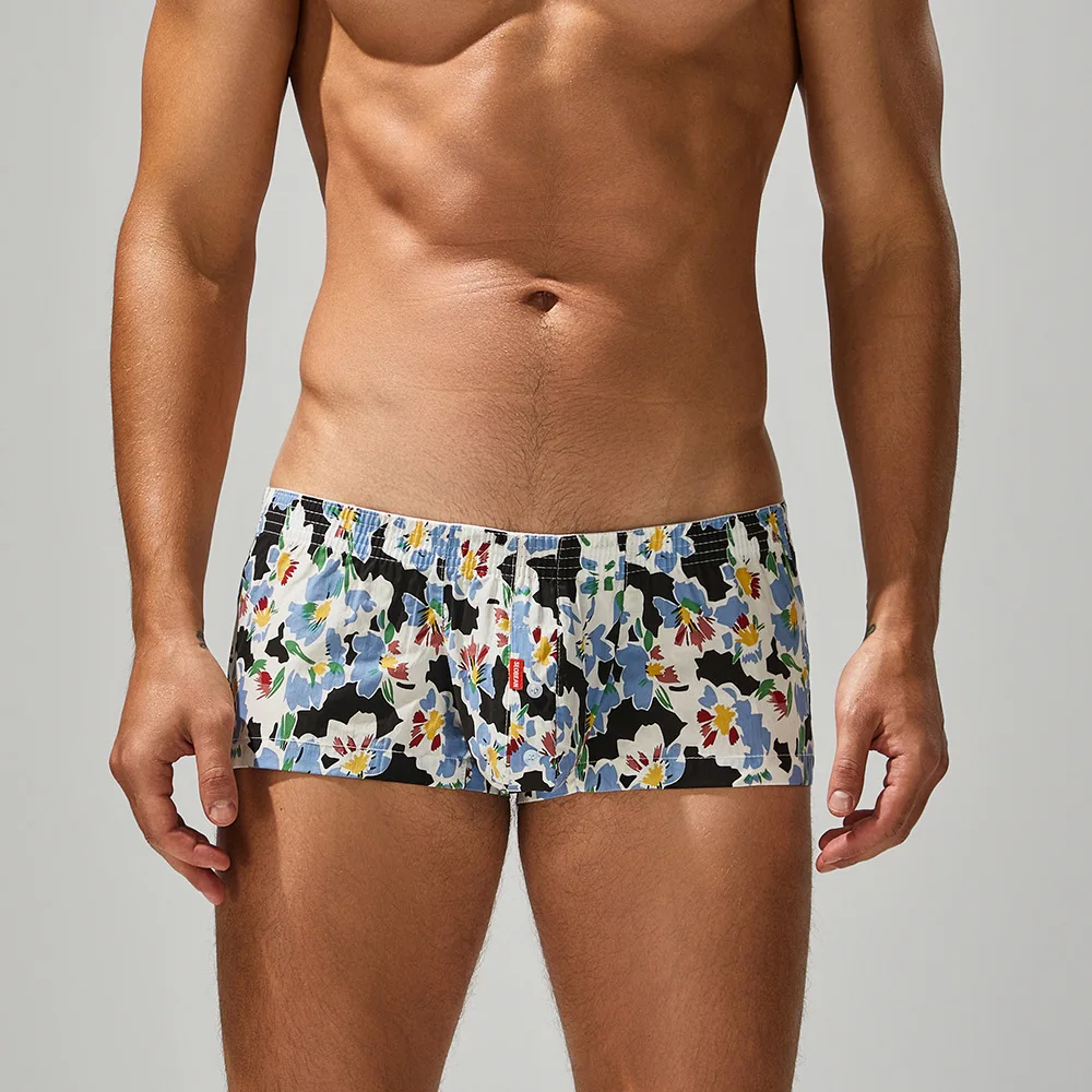 

Miosam NEW fashion aro Boxers man beach sexy briefs Sheer household shorts home pants pajamas thong show underwear arrow man