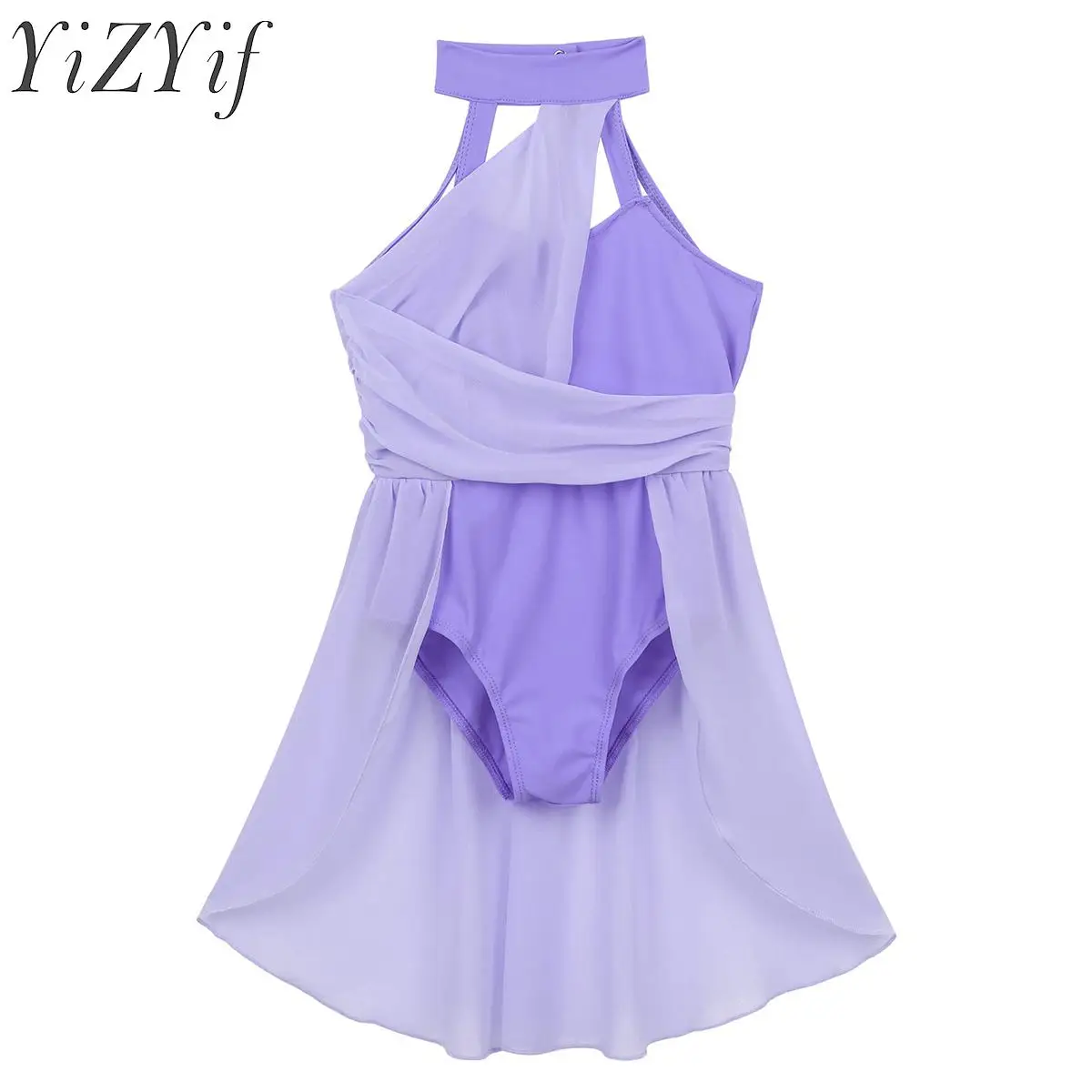 

Kids Girls Ballet Gymnastics Dress Modern Contemporary Dancewear Ballerina Costumes Stage Performance Lyrical Figure Ice Skating