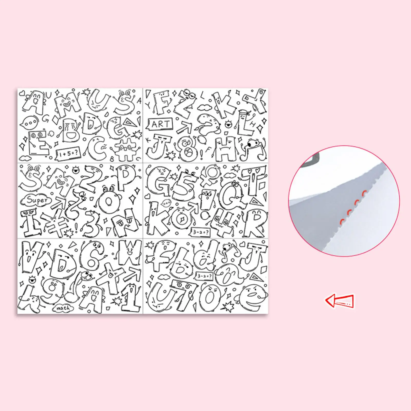 

Large Kids Coloring Paper Roll, with Tear Off Line Coloring Poster Wall Coloring