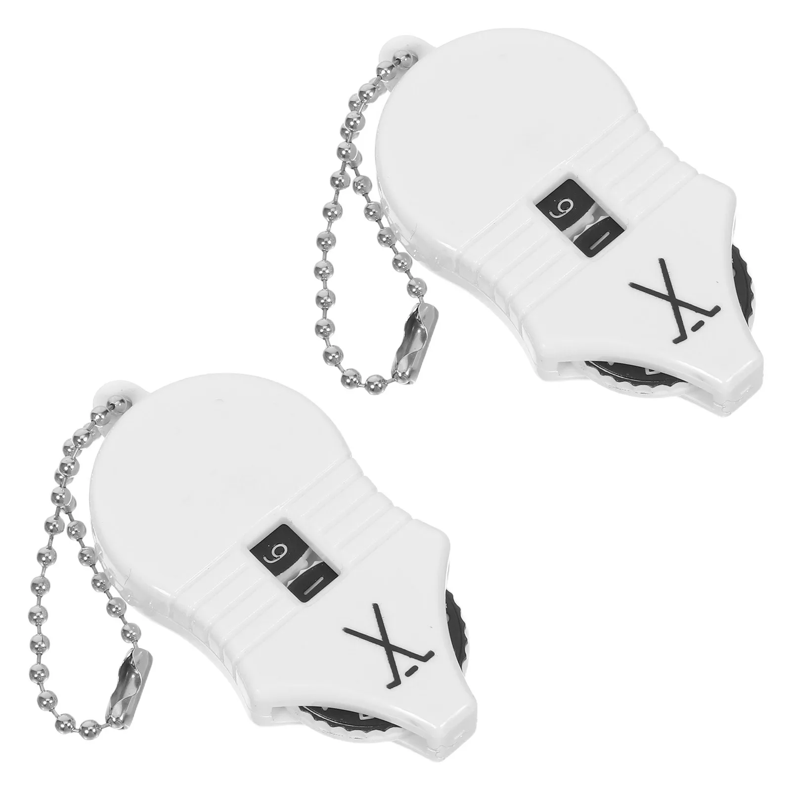 2Pcs Portable Golf Scorekeeper – Mini Handheld Stroke Counter with Gourd Design for Game Tracking