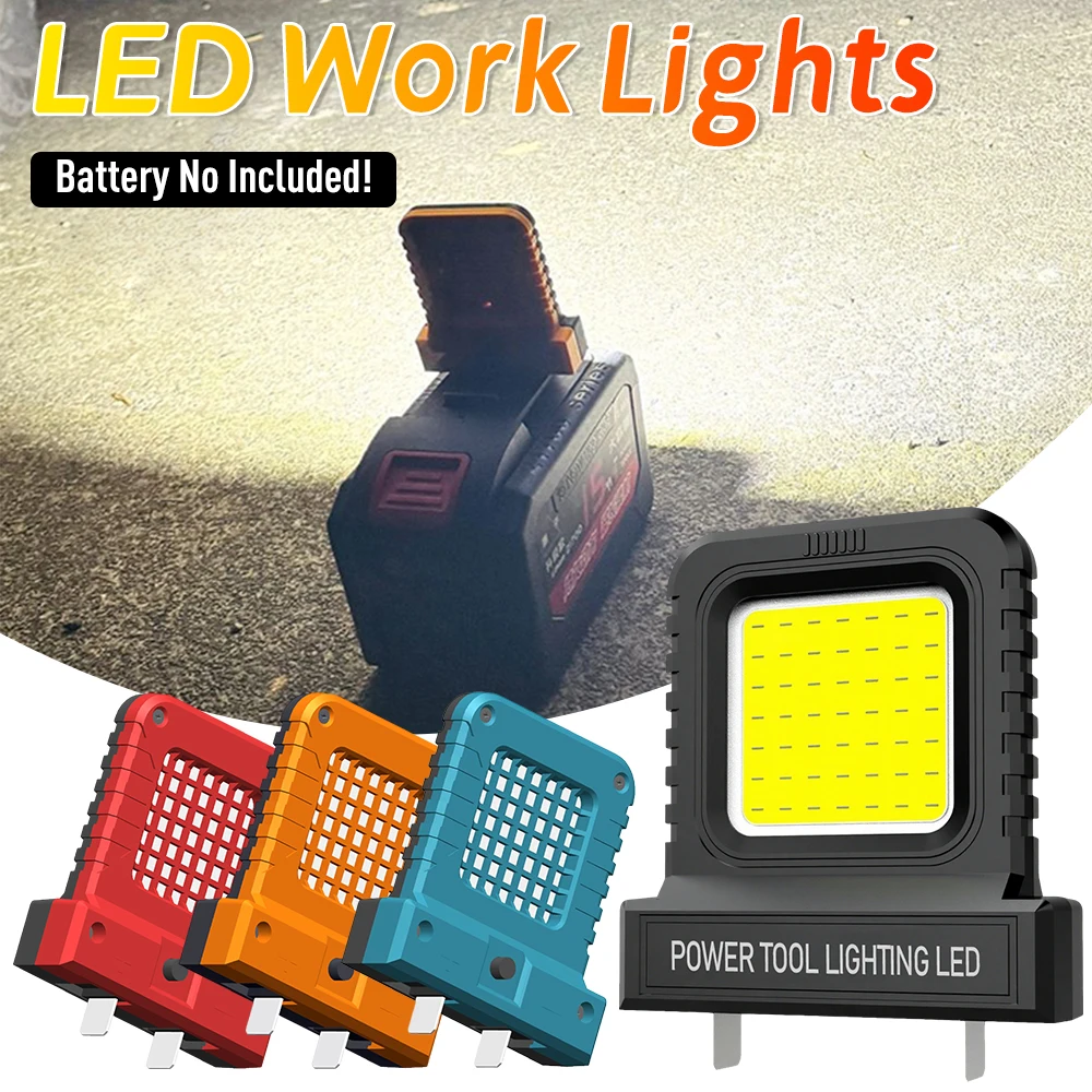 

Аксессуары для электроинструментов Светодиодный рабочий фонарь для 20 В-21 В, высокая яркость, долговечный мощный рабочий фонарь для гаража, мастерской и улицы