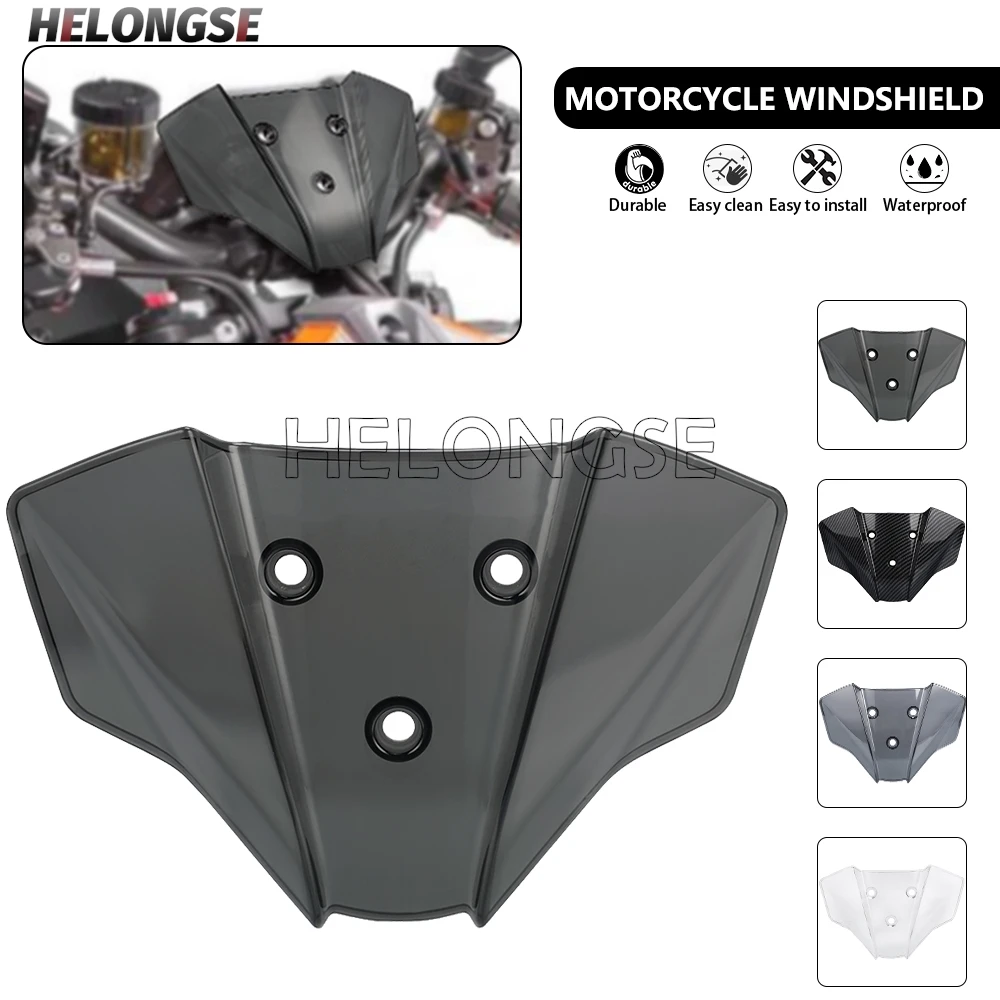 2026 2025 2024 2026 New For KTM Duke 390 250 125 DUKE390 DUKE250 DUKE125 Windshield Windscreen Wind Deflector Motorcycle Parts