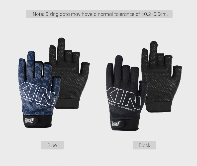 Kingdom Winter-Angelhandschuhe, L, XL, XXL, Outdoor, 3-Finger-Schnitt, rutschfest, für Herren und Damen, Radfahren, Laufen, Sport, Angeln – Detail 3