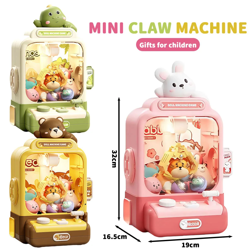 

Mini Claw Machine Toy – Electronic Arcade Catch Game for Kids | Adjustable Mini Vending Machine Birthday & Christmas Holiday Gi