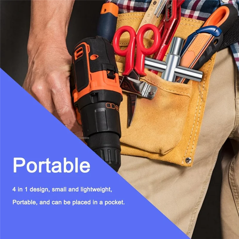 UISN 2-х шт. 4-сторонний ключ, многофункциональный водный ключ, стальной ключ для смесителей, нагрудников для шлангов, смесителей и многого другого