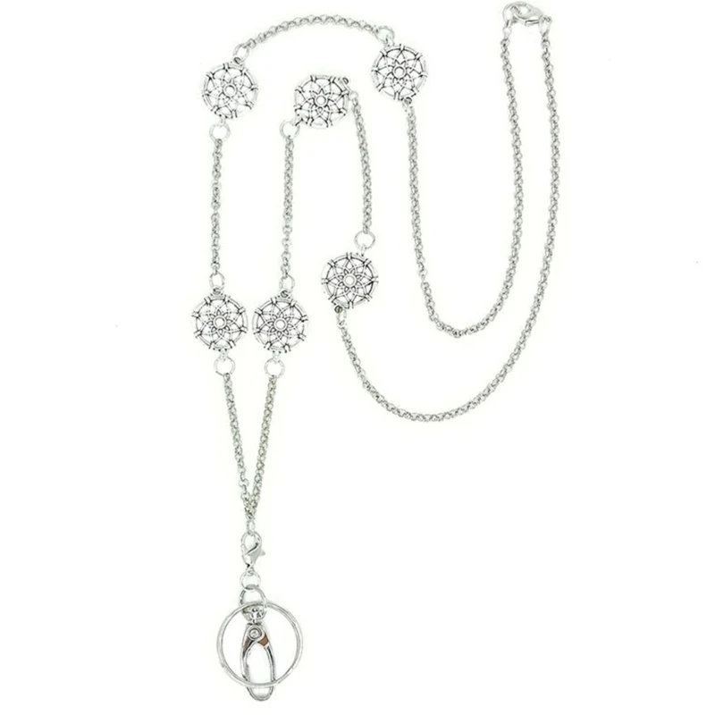 Ремешок-ожерелье для ключей и бейдж-карт, металлические цепные ремешки для женщин