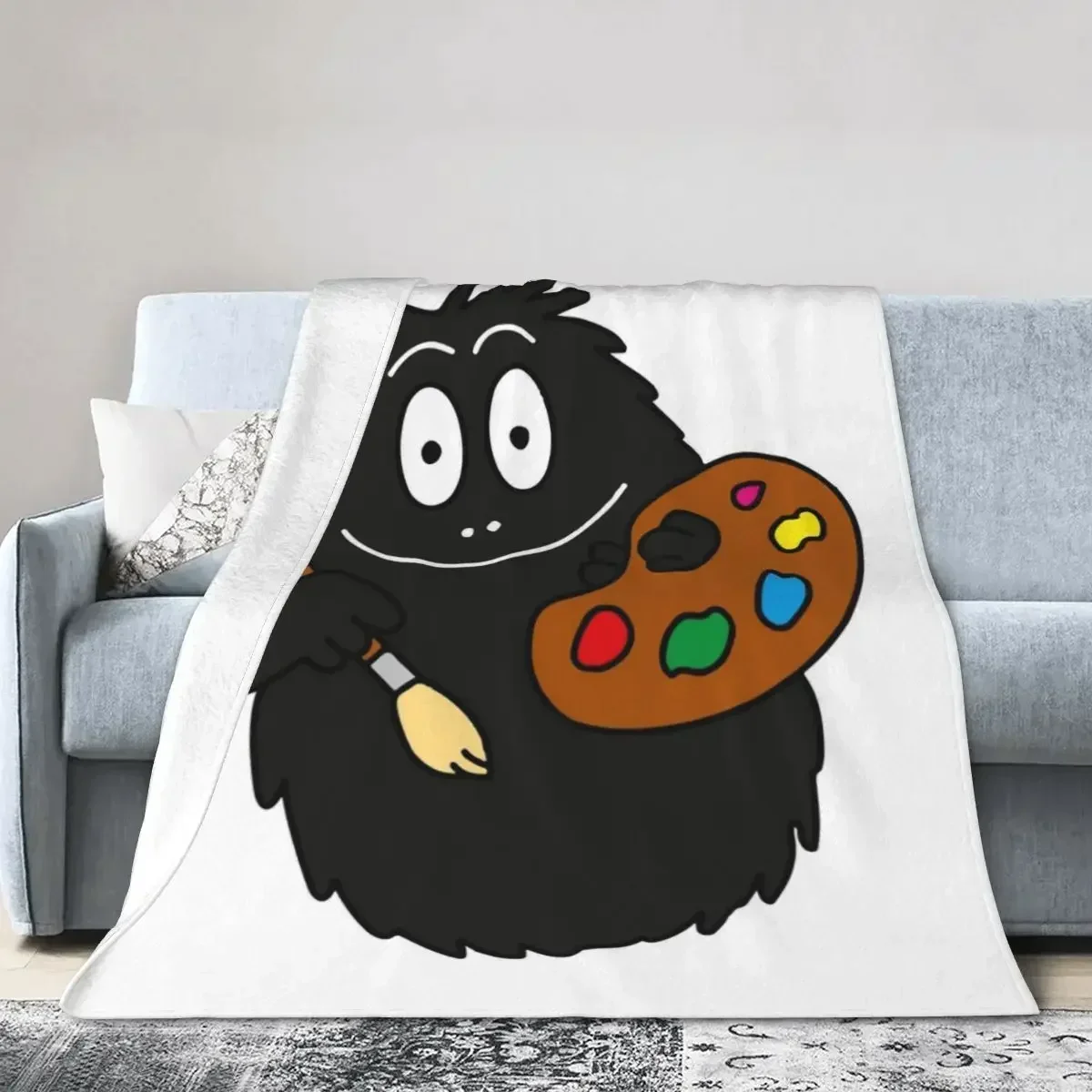 Funny Barbapapa Barbabeau Blankets Soft Warm Flannel Throw Blanket Bedspread for Bed Living room Picnic Travel Home Sofa