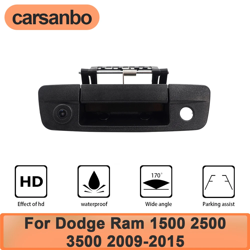 

HD 170° Car Rear View Cameras Reverse Backup Trunk Handle Camera for Dodge Ram 1500 2500 3500 2009-2015 Night Vision Waterproof