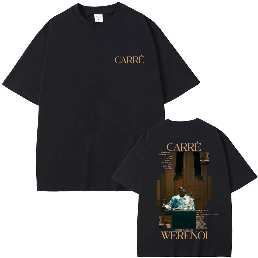 

Rapper WeRenoi Carré Album Graphic T-shirt Men Women Hip Hop Fashion Pop Music Short Sleeve T-shirts Male Casual Vintage T Shirt