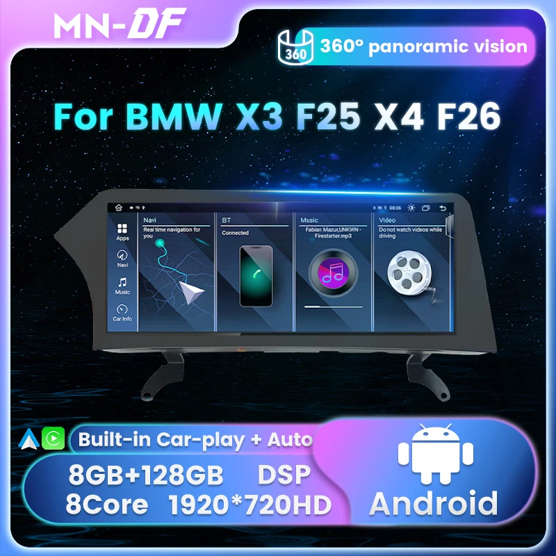 Blade Screen Car radio For BMW X4 F26 X3 F25 CIC NBT EVO Android All in one Multimedia Player Navigation GPS 8Core WIFI Carplay