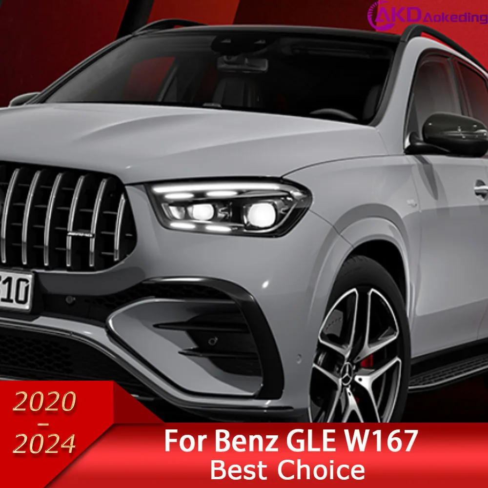 

Car Headlights For Benz GLE W167 LED 2020-2024 Headlight W167 DRL Fog Lamp Signal Light Low and High Beam All LED Projector