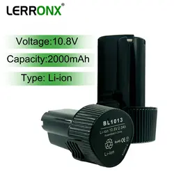 BL1013 10.8V 12V 2.0Ah Lithium Replacement Rechargeable Battery for Makita Power Tools TD090D DF030D DF330D MUS052D