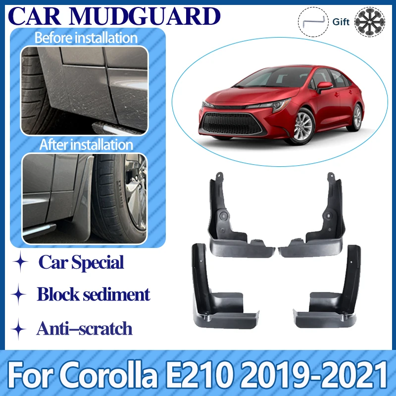 

Mudguards For Toyota Corolla Altis E210 EUR Sedan 2019-2021 Anti-splash Mudflap Fender Flares Mud Flaps Guards Auto Accessories