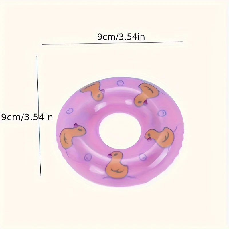 10 Stuks Mini Zwemringen Baby Speelgoed Leuk Water Spelen Schattig Bad Speelgoed Schilderachtige Gele Eend Ontwerpen Zwembad Spelletjes Speelgoed Voor 0-36 Maand