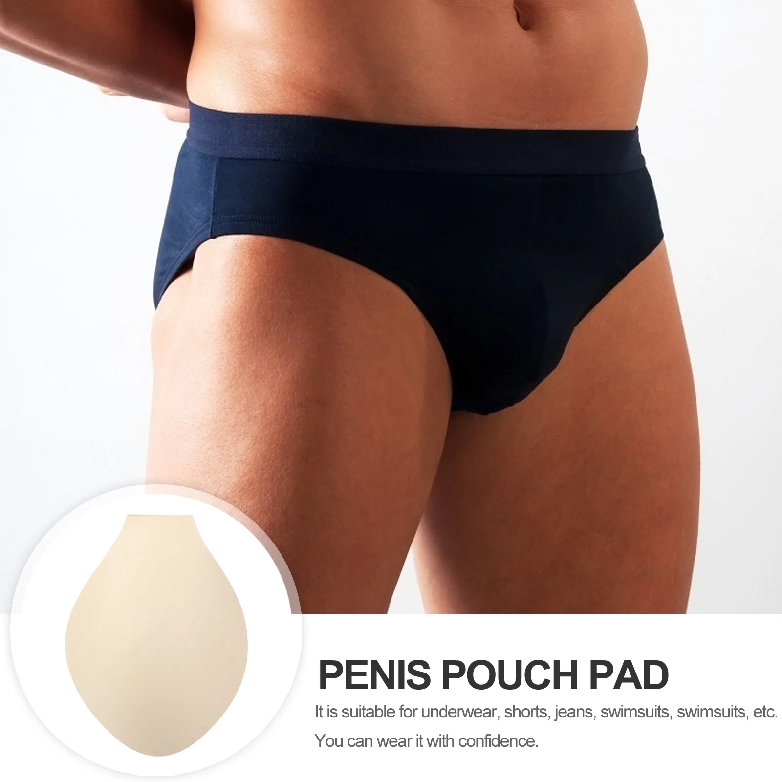 

4Pcs Bulge Pouch Pad for Men Sponge Insert Cup for Underwear Swimwear Enhanced Fit Comfortable Wear All Day Pouch Pad