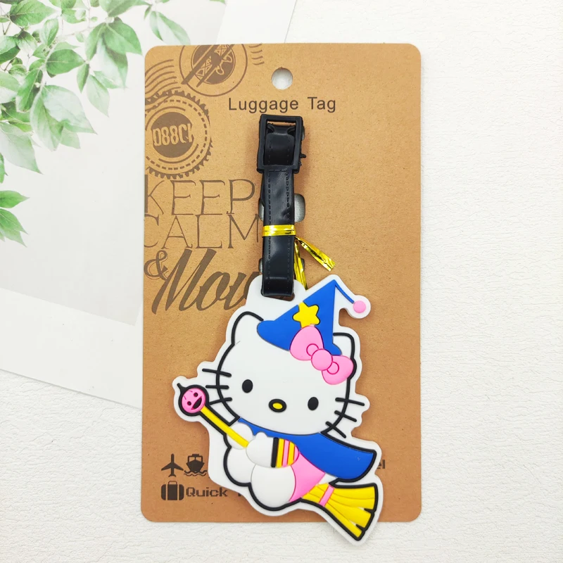 سانريو الأمتعة التسمية الفتيات السفر الأمتعة العلامة مرحبا كيتي حقيبة معرف عنوان حامل الأمتعة الصعود المحمولة حقيبة تذكرة