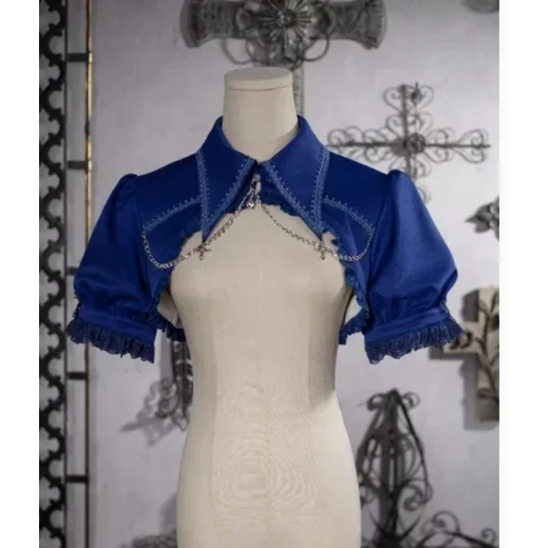 Vestido cicótico estilo Lolita JSK, falda ajustada con tirantes finos y lazo, minivestidos dulces para mujer y chaleco pequeño de dos piezas 20