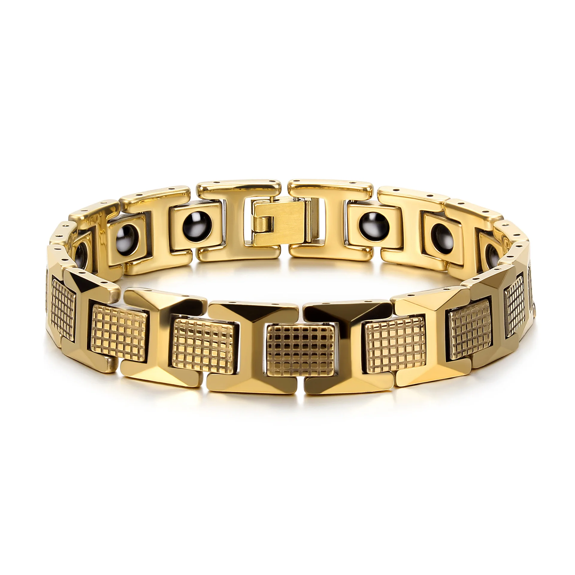 

Браслет мужской из вольфрамовой стали, магнитный, в форме ананаса, с защитой от излучения