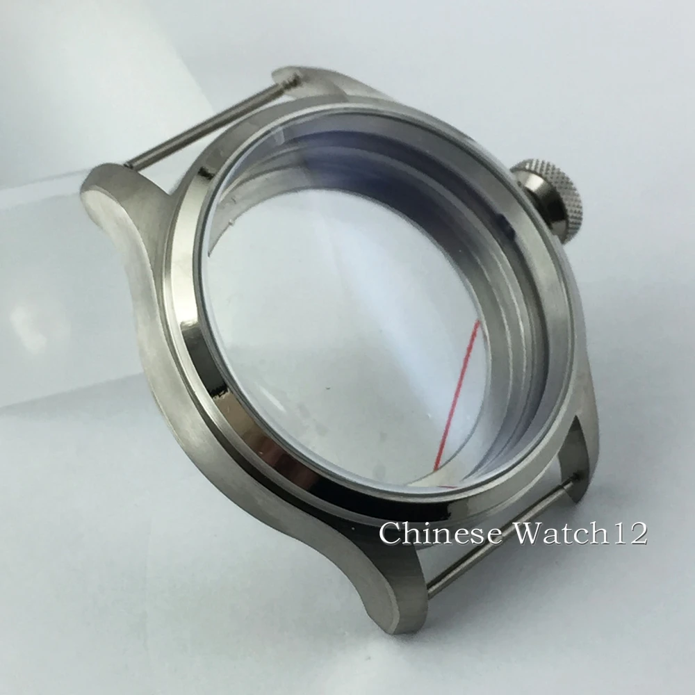 Parnis 47mm 316L Steel Case silver Fit ETA 6497 6498 Seagull St36 Movement Simple fashion watch