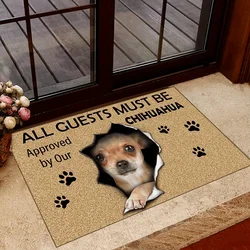 CLOOCL Pet Dog Chihuahua Doormat 3D Printed Dog Doormat Non Slip Door Floor Mat Decor Porch Doormat 40x60cm Drop Shipping