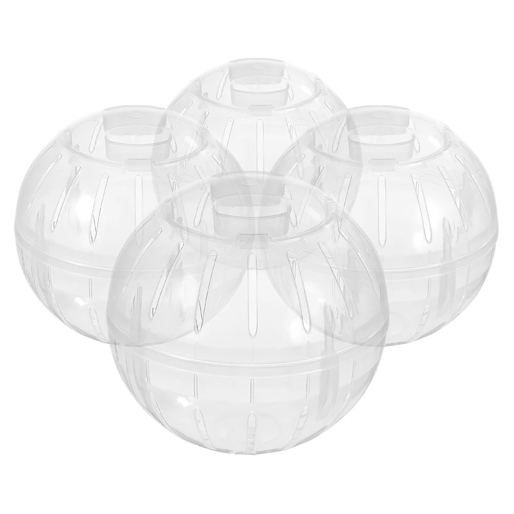 

4pcs Jogging Ball Toy Hamster Exercise Gerbils Chinchilla Fitness Wheel Small Pet Toys Running Activity Sturdy Material