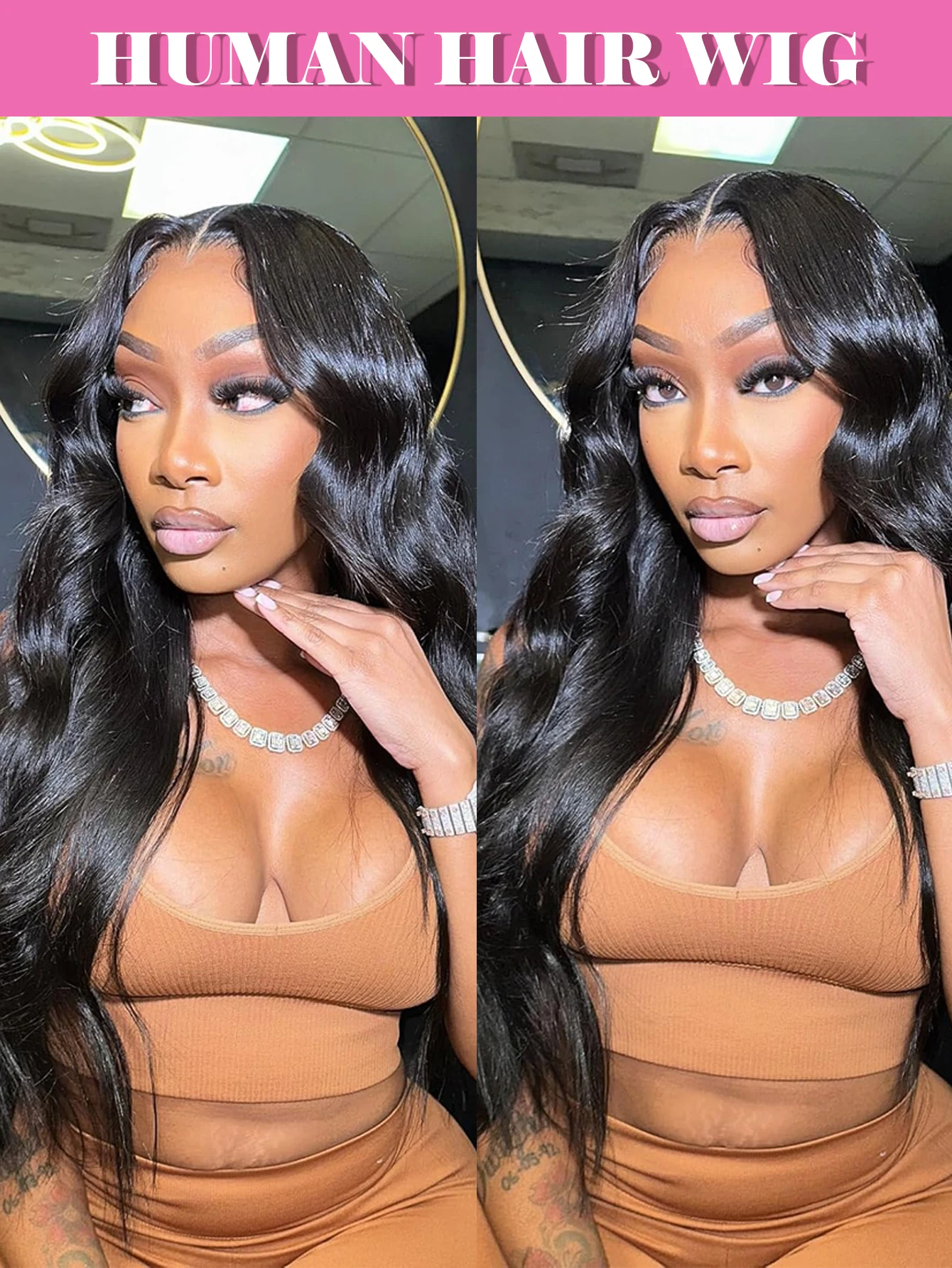 40インチ 200%密度 グルーレス ボディウェーブ レースフロントウィッグ 人毛レース 200密度 人毛ウィッグ 13x6 人毛レースフロントウィッグ