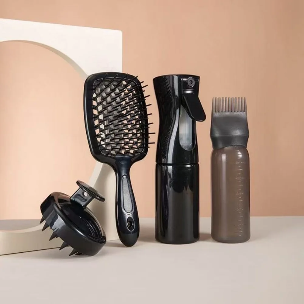 1-4 Piece Hair Set - Continuous Spray Bottle, Dye Bottle and Squeeze Bottle - for Hair Roots, Perfect for All Types of Hair.